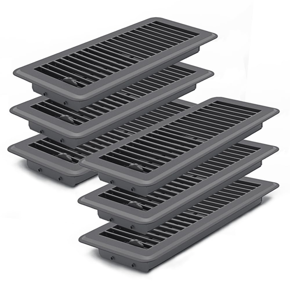 FanGoFast 4x12 floor register in dark gray for a clean, modern look.