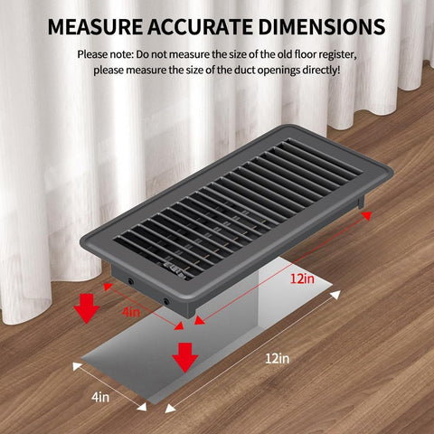 FanGoFast adjustable damper floor vent allows precise airflow control.