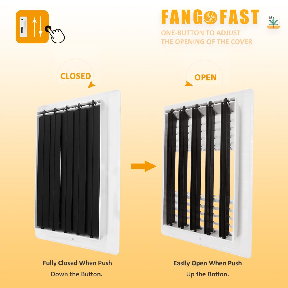 FanGoFast vent cover packaging with screws included for easy install