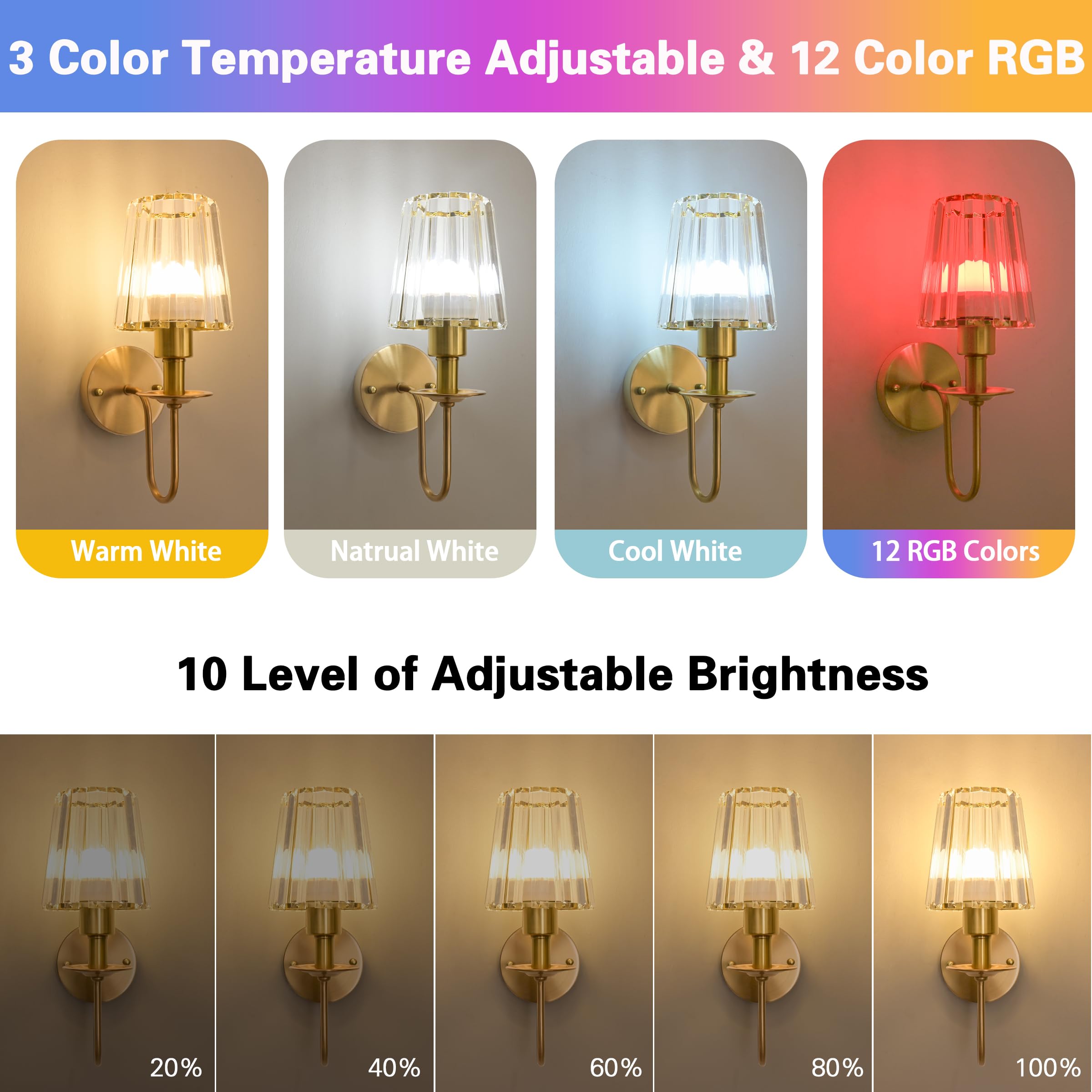 FANIZOL 15 color temperatures and RGB options for flexible ambiance