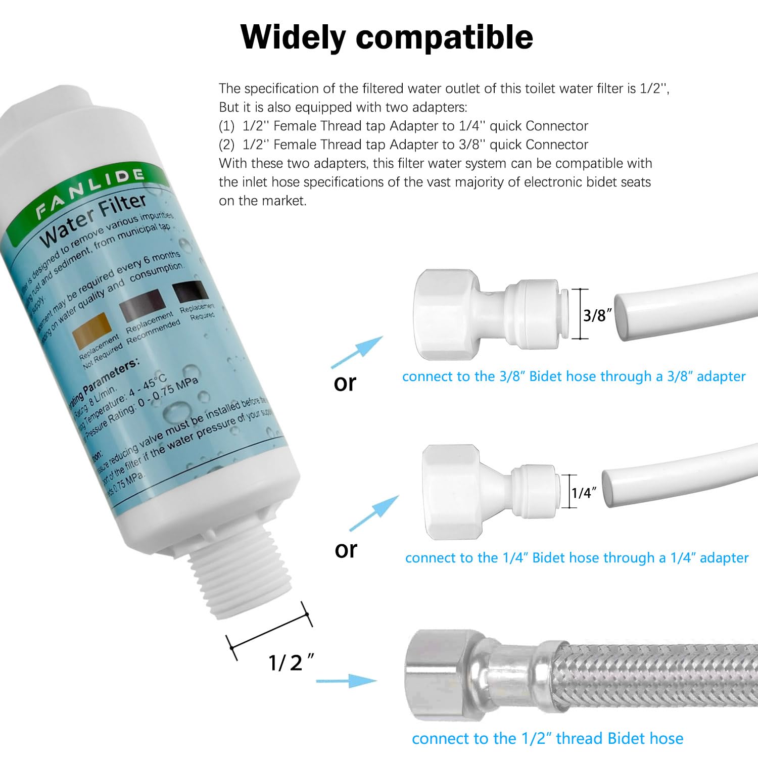 Fanlide bidet filter sediment capture supports smoother spray