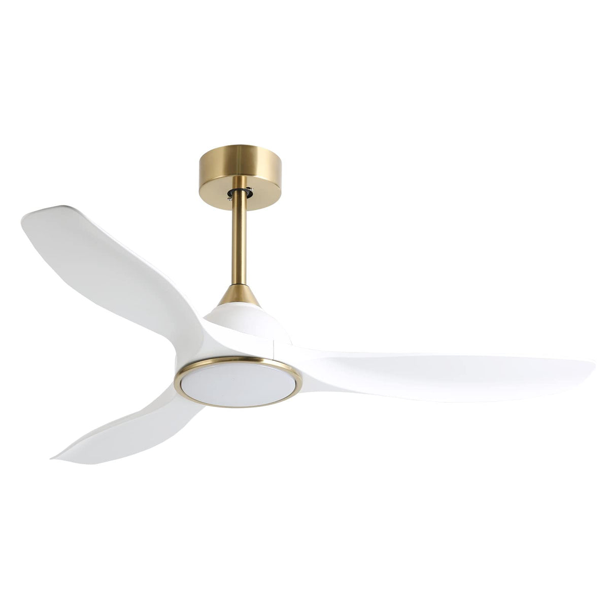 Fanliving 52-inch ceiling fan overview with white-gold blades and LED light