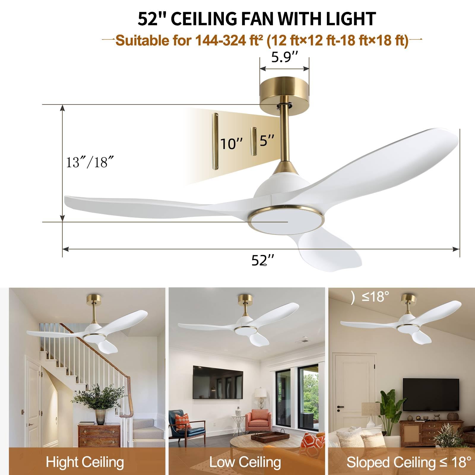 Fanliving DC motor for energy efficiency and reversible airflow