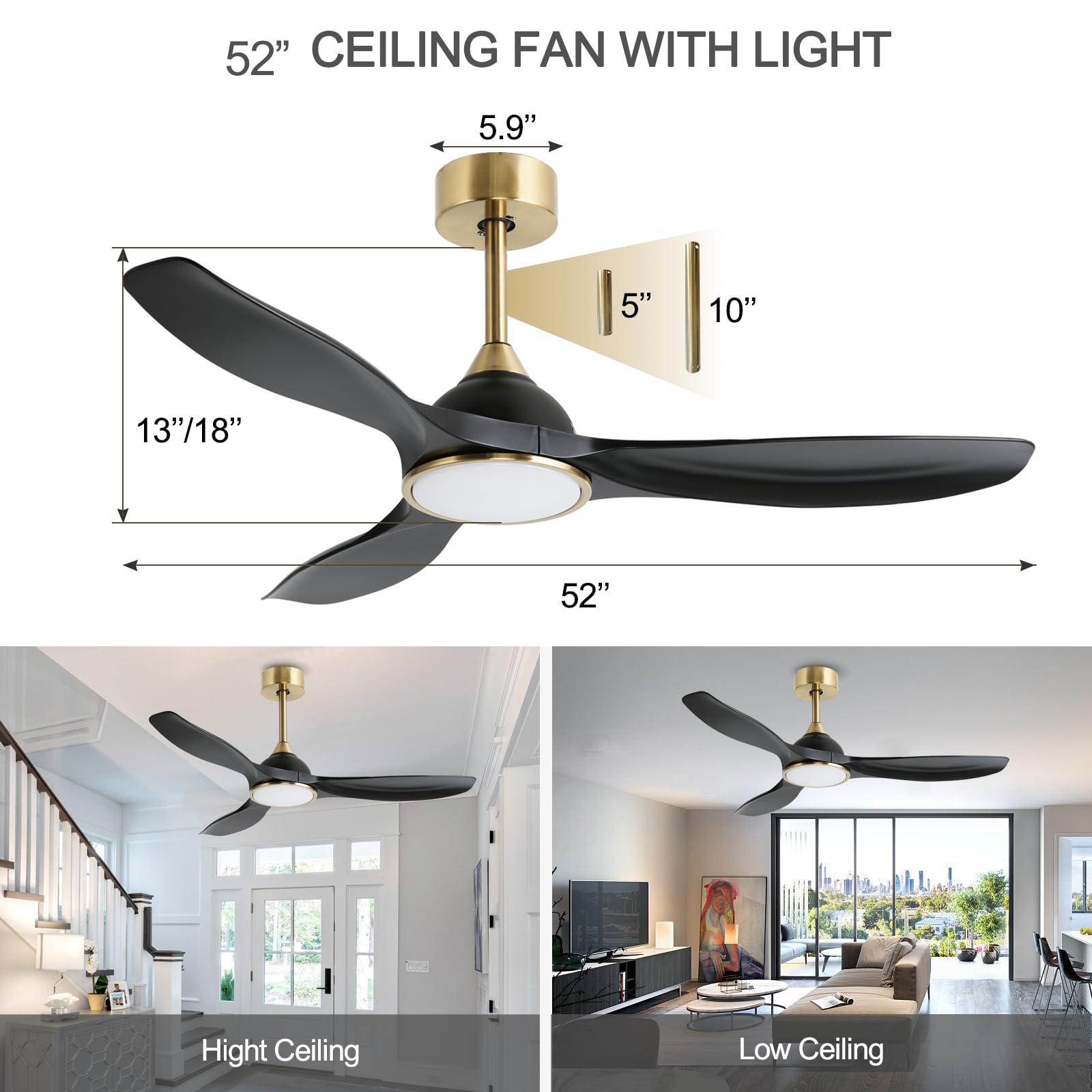 Fanliving six-speed control enables customizable airflow and comfort.