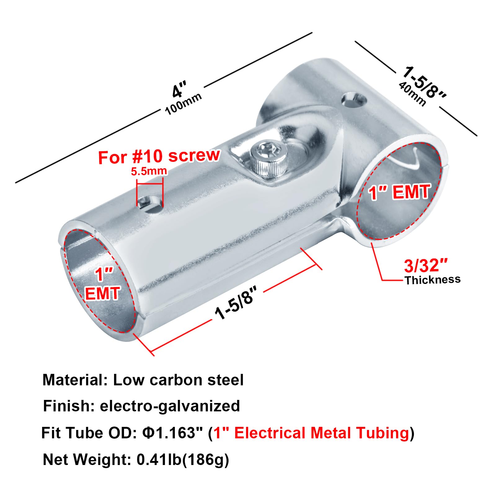 Fanmao tee clamp with bolts and nuts included for easy assembly