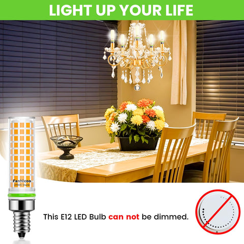 FanNicoo E12 LED bulb in bedroom lamp enhances a relaxing atmosphere.