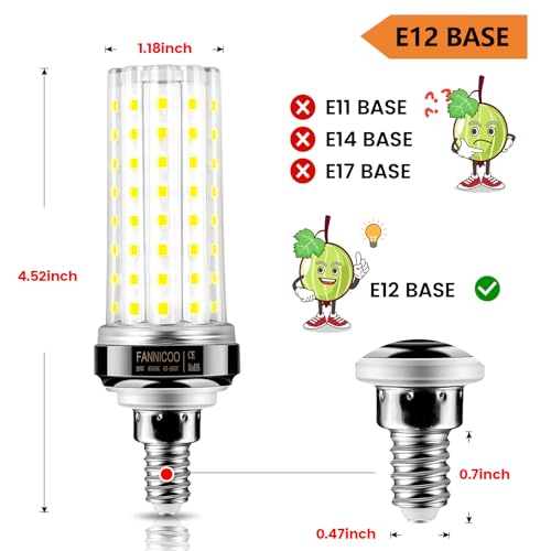 FanNicoo E12 LED bulb in a room illustrating bright, even illumination