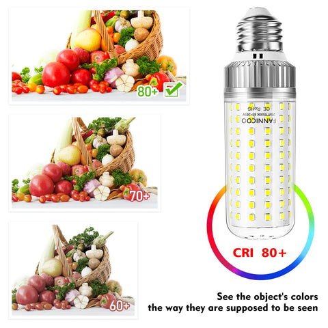 FanNicoo E26 LED corn bulb provides 2500 lumens of bright light