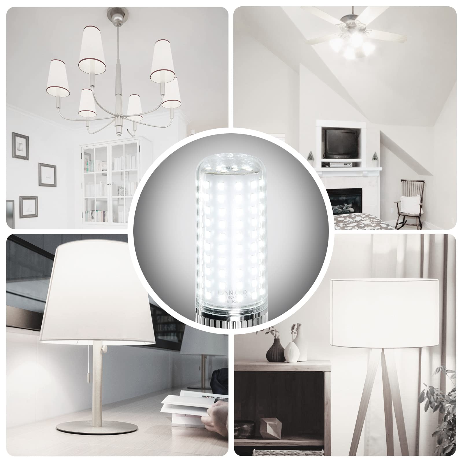FanNicoo LED corn bulb flicker-free design for comfortable use