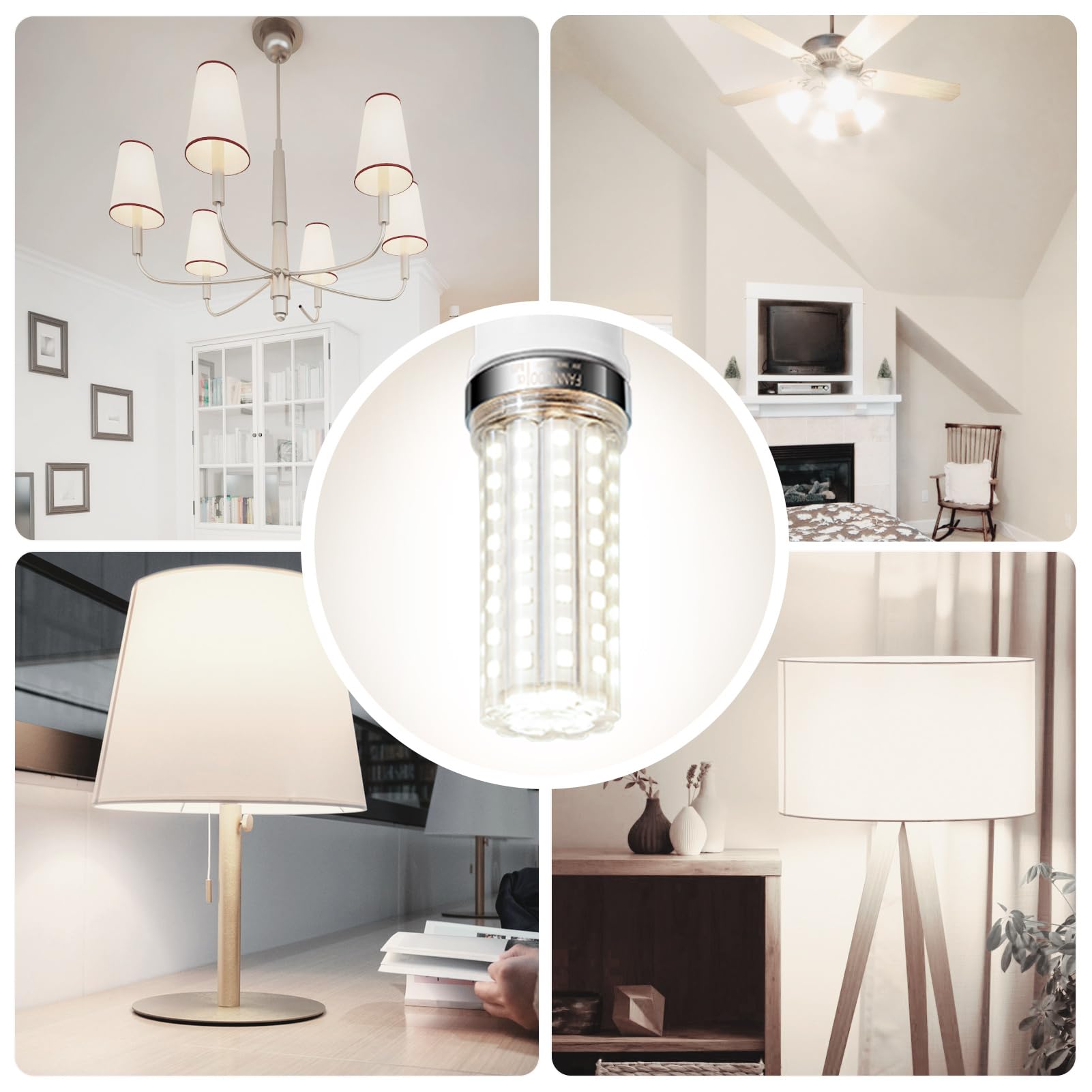 FanNicoo LED corn light non-dimmable design for stable brightness.