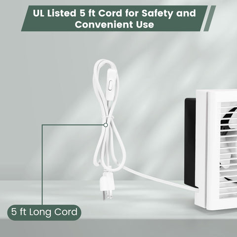Fanspex 6-inch shutter exhaust fan blades provide smooth airflow.