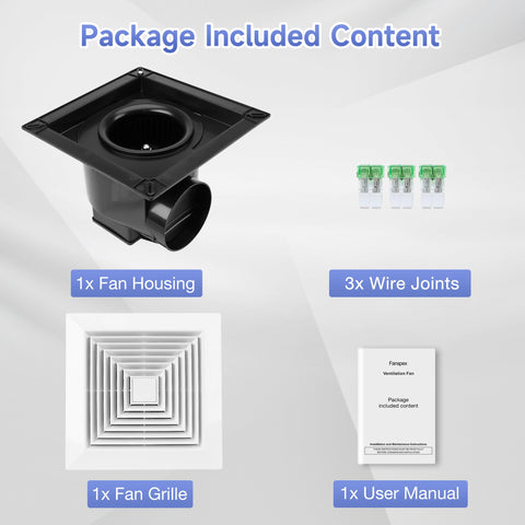 Fanspex enclosed copper motor ensures reliable performance with low maintenance.
