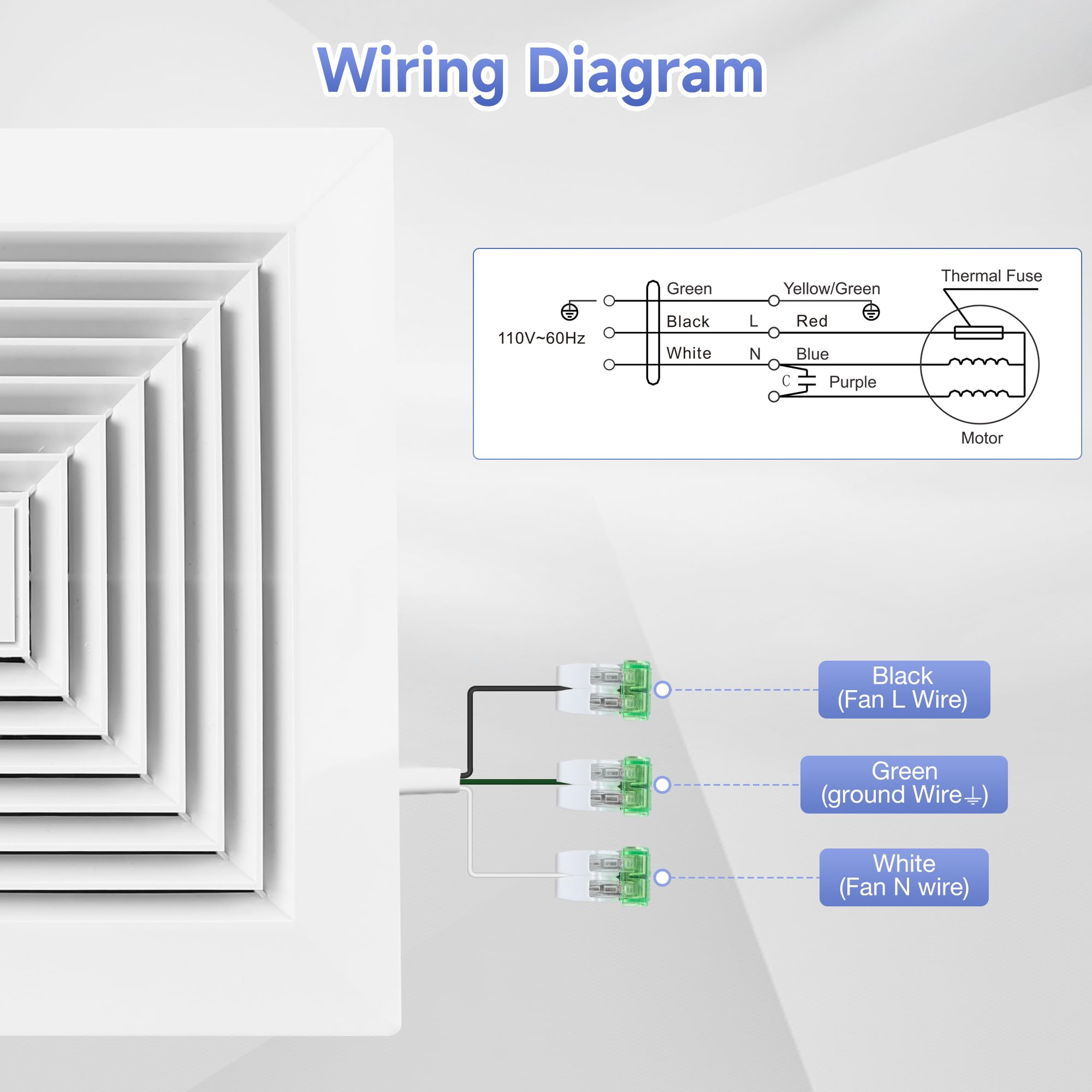 Fanspex 26W energy-saving design reduces daily usage while maintaining ventilation.