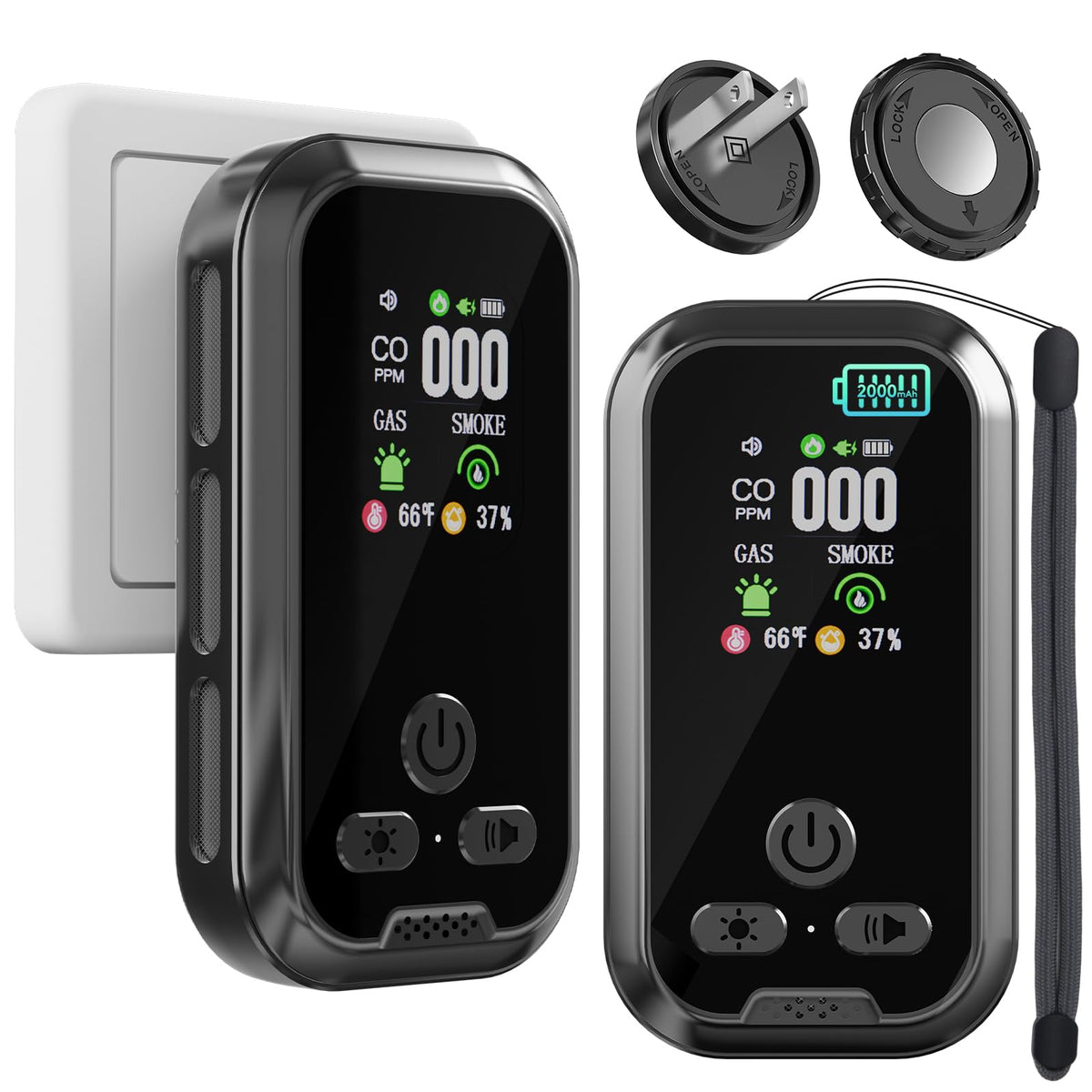 FANSTLOYI CO detector front view with HD display shows live readings
