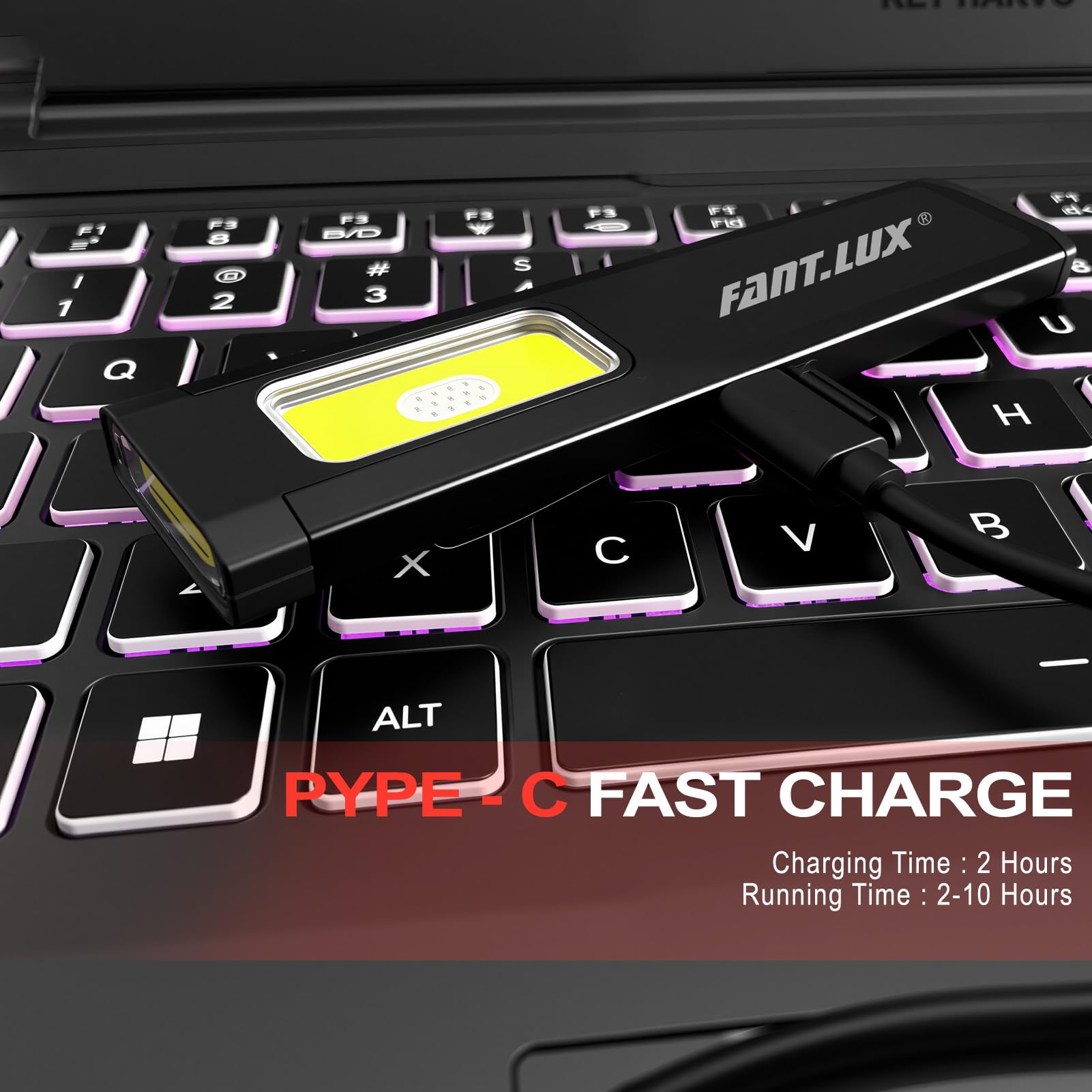 FANT.LUX Pocket Flashlight clothes clip enables hands-free wear.