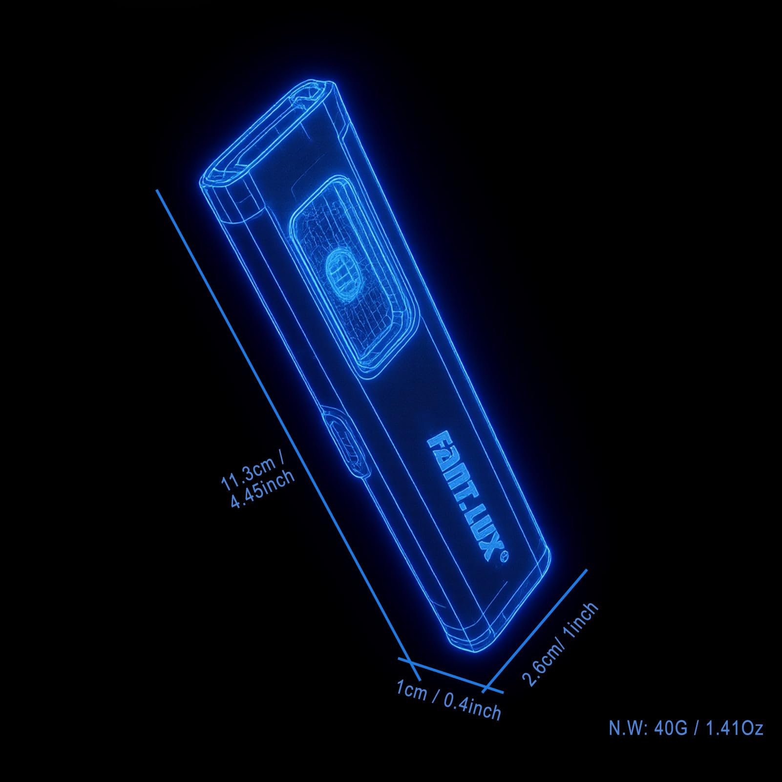 FANT.LUX Pocket Flashlight 600 lumens beam for bright visibility.