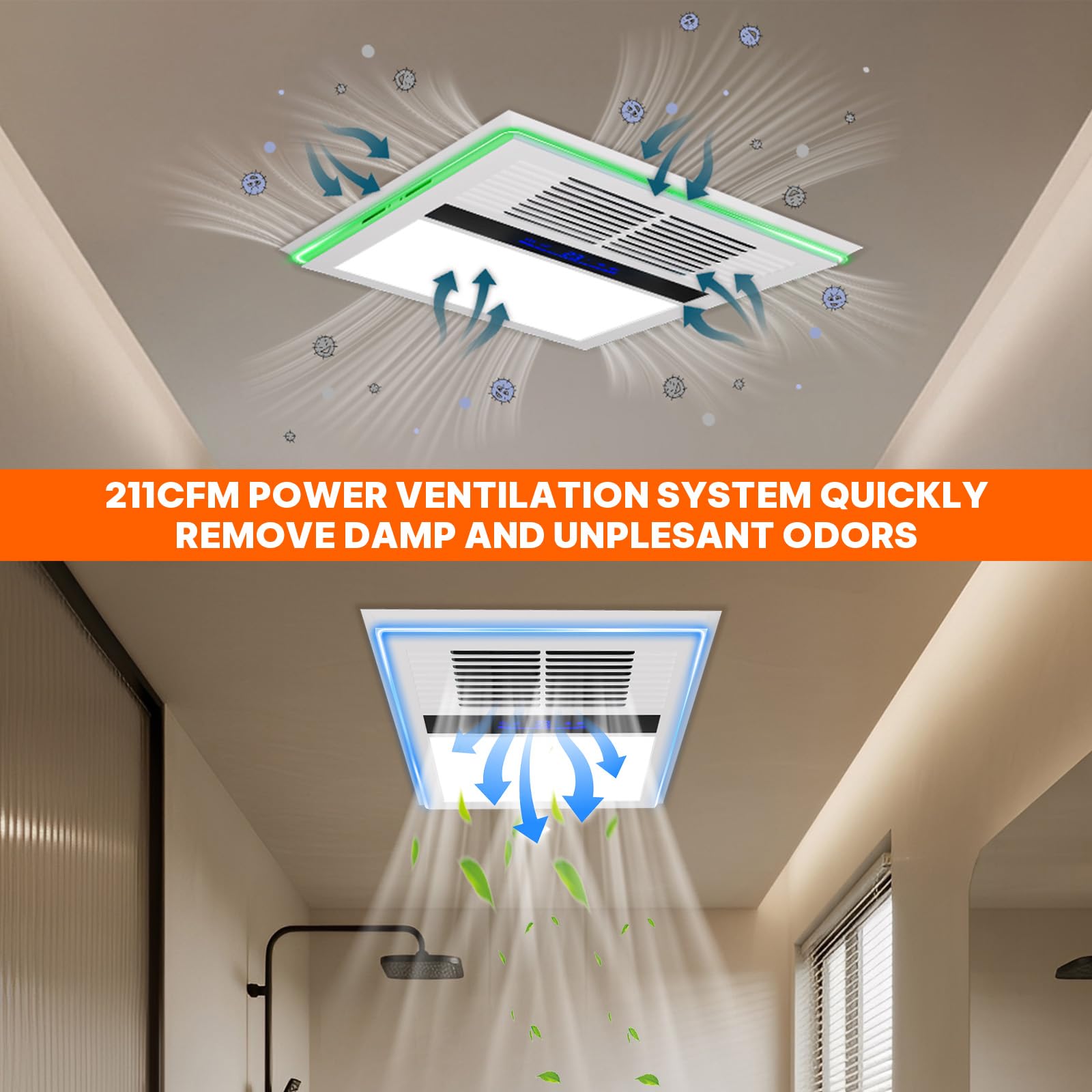 Fantspati 2800W heater provides instant bathroom warmth