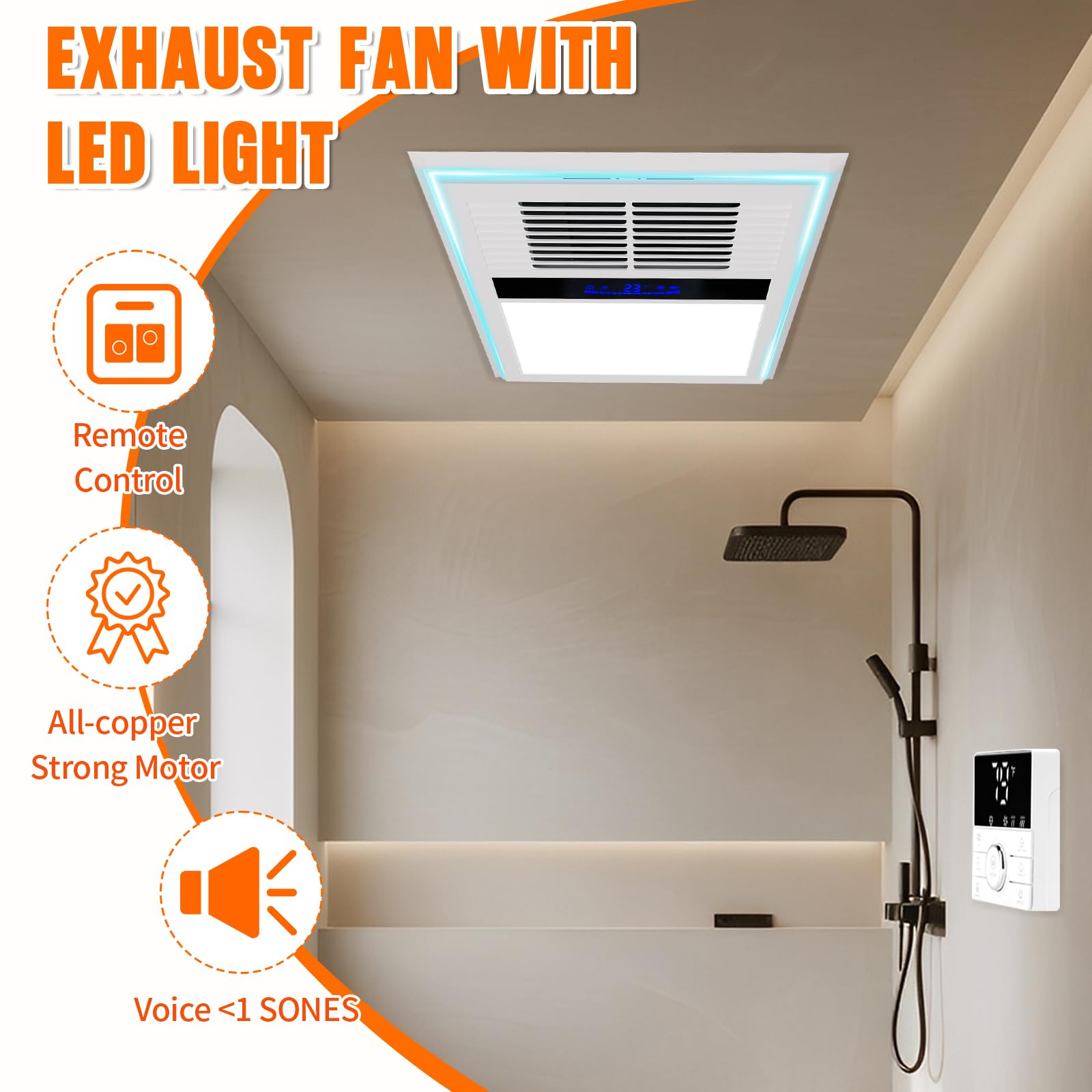 Fantspati 211 CFM airflow clears steam quickly