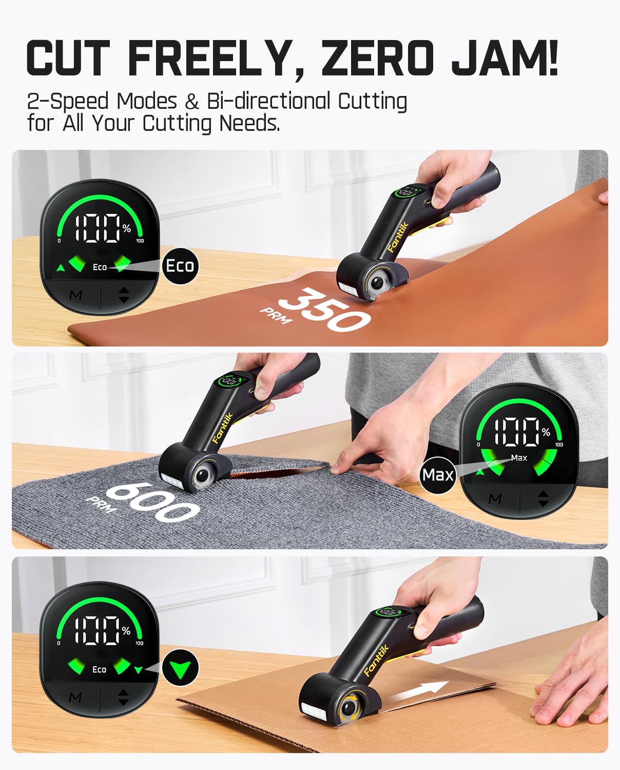 Bi-directional cutting feature on Fanttik C10 Pro BowGuide helps clear jams