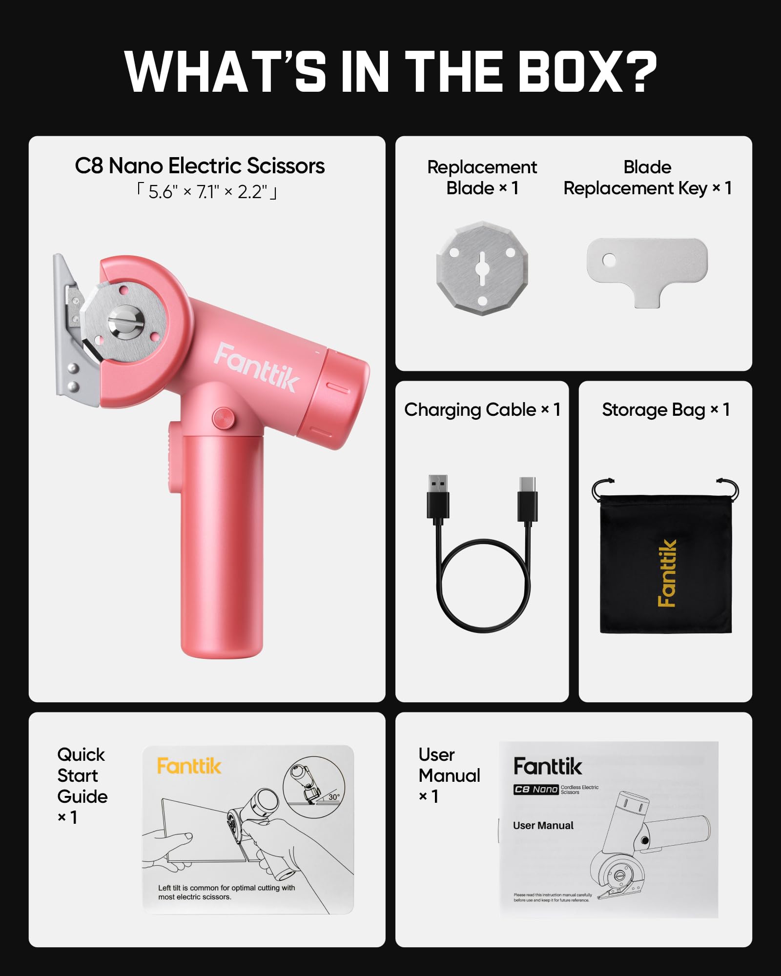 Fanttik C8 Nano Easyswap compact ergonomic handling for tasks.
