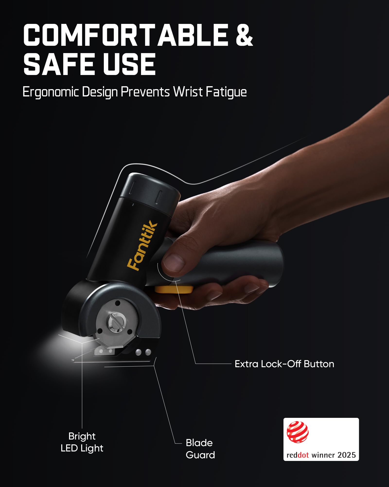 Three-speed control on Fanttik C8 Nano Easyswap for different materials
