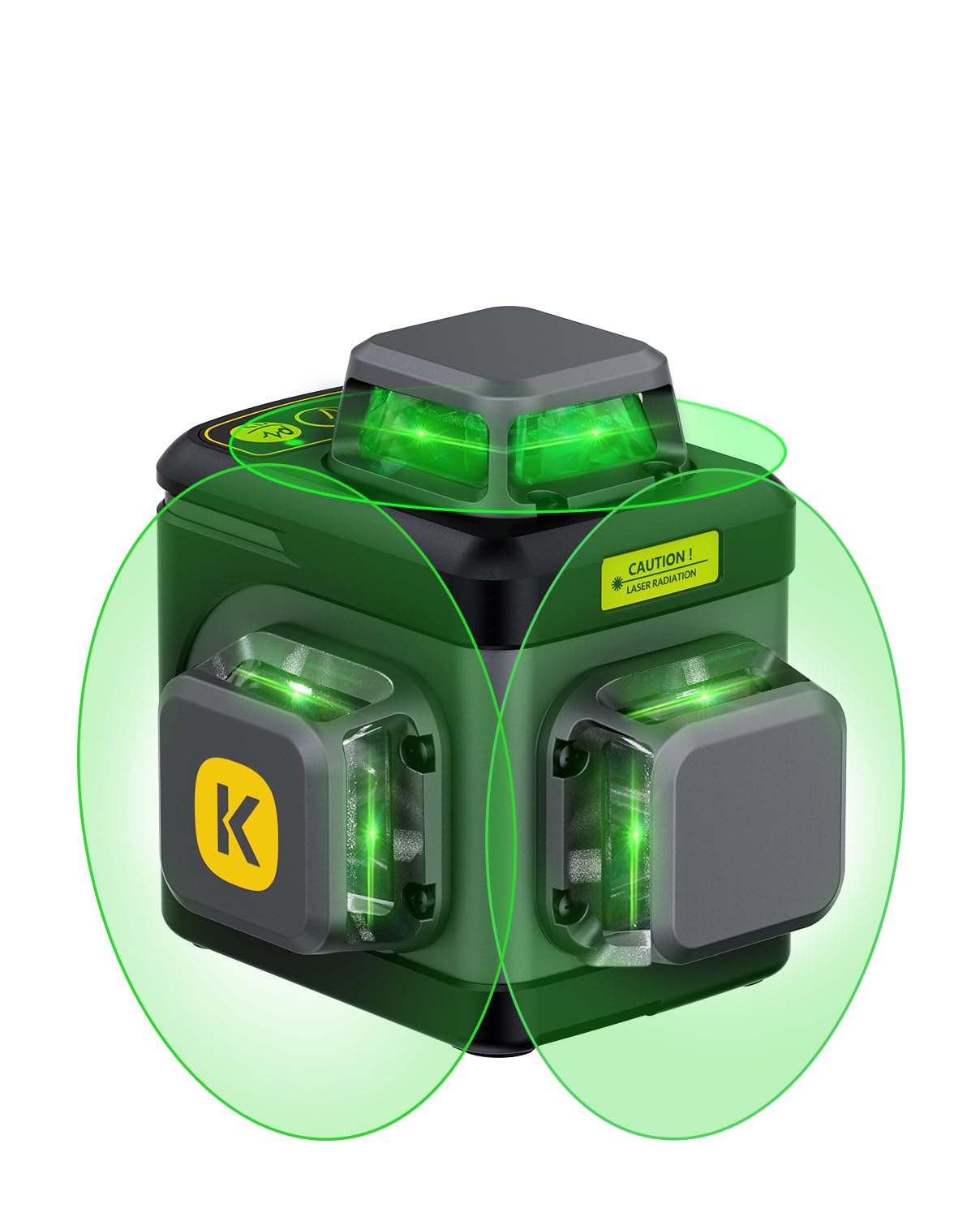 Fanttik D12 Ace laser level front view with 360° cross lines for precise alignment.