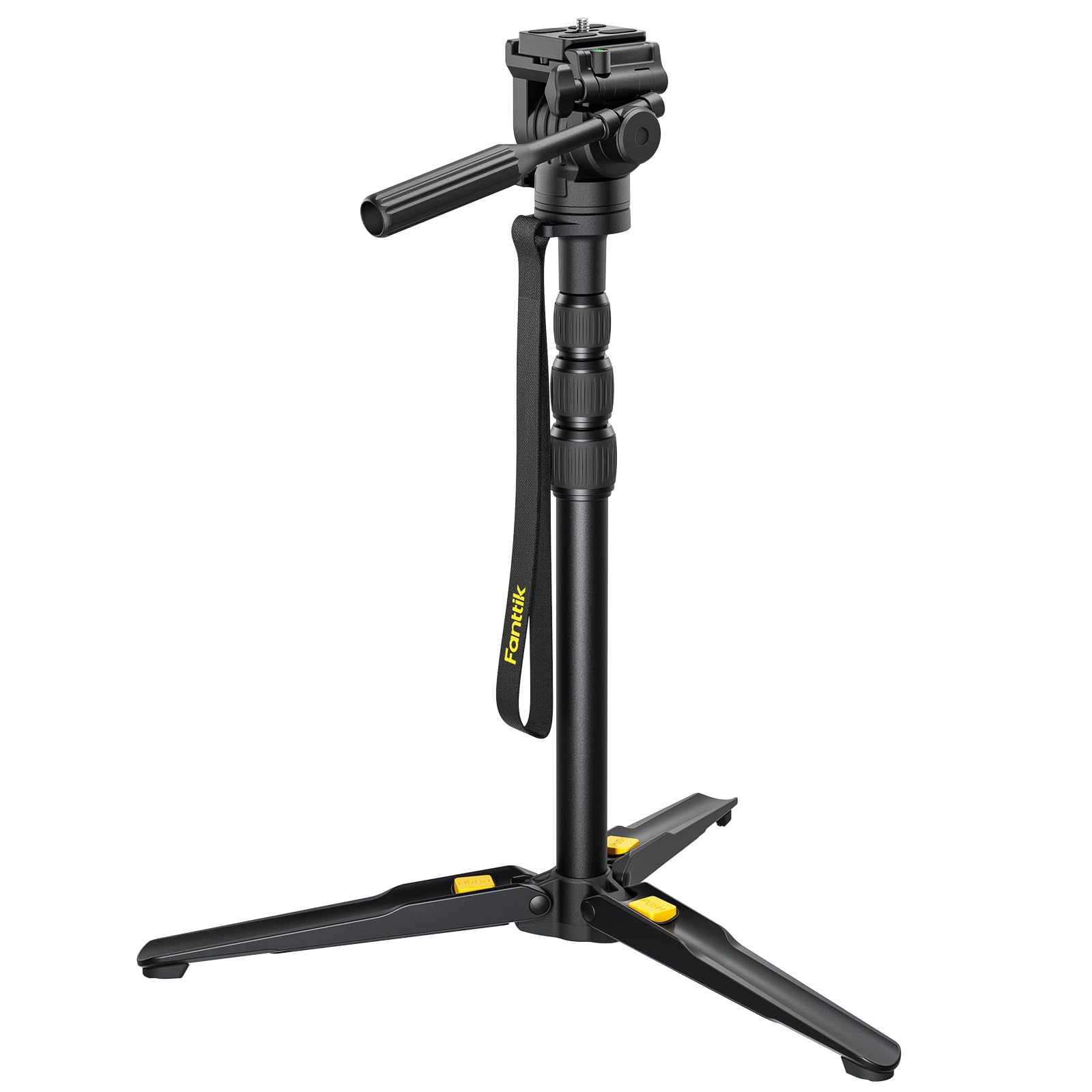 Fanttik DT10 Pro compact folded legs for easy backpack portability.
