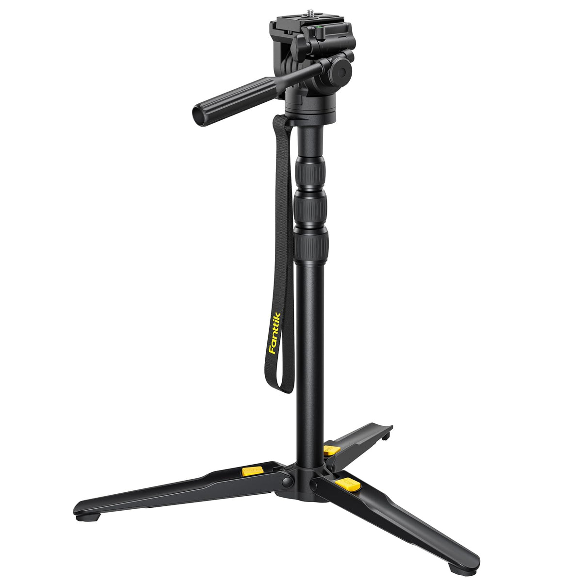 Fanttik DT10 Pro compact folded legs for easy backpack portability.