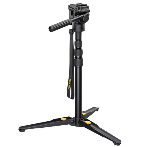 Fanttik DT10 Pro compact folded legs for easy backpack portability.