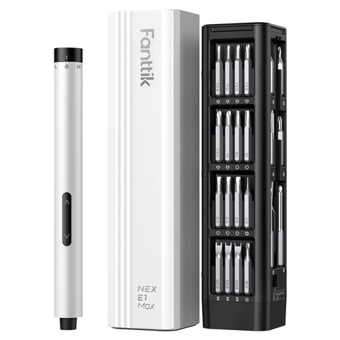 Fanttik E1 Max case with screwdriver and bits for organized storage.