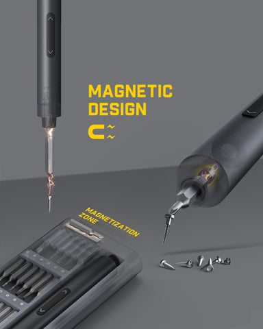 Fanttik E1 Pro Mini Screwdriver 350mAh battery powers longer sessions.