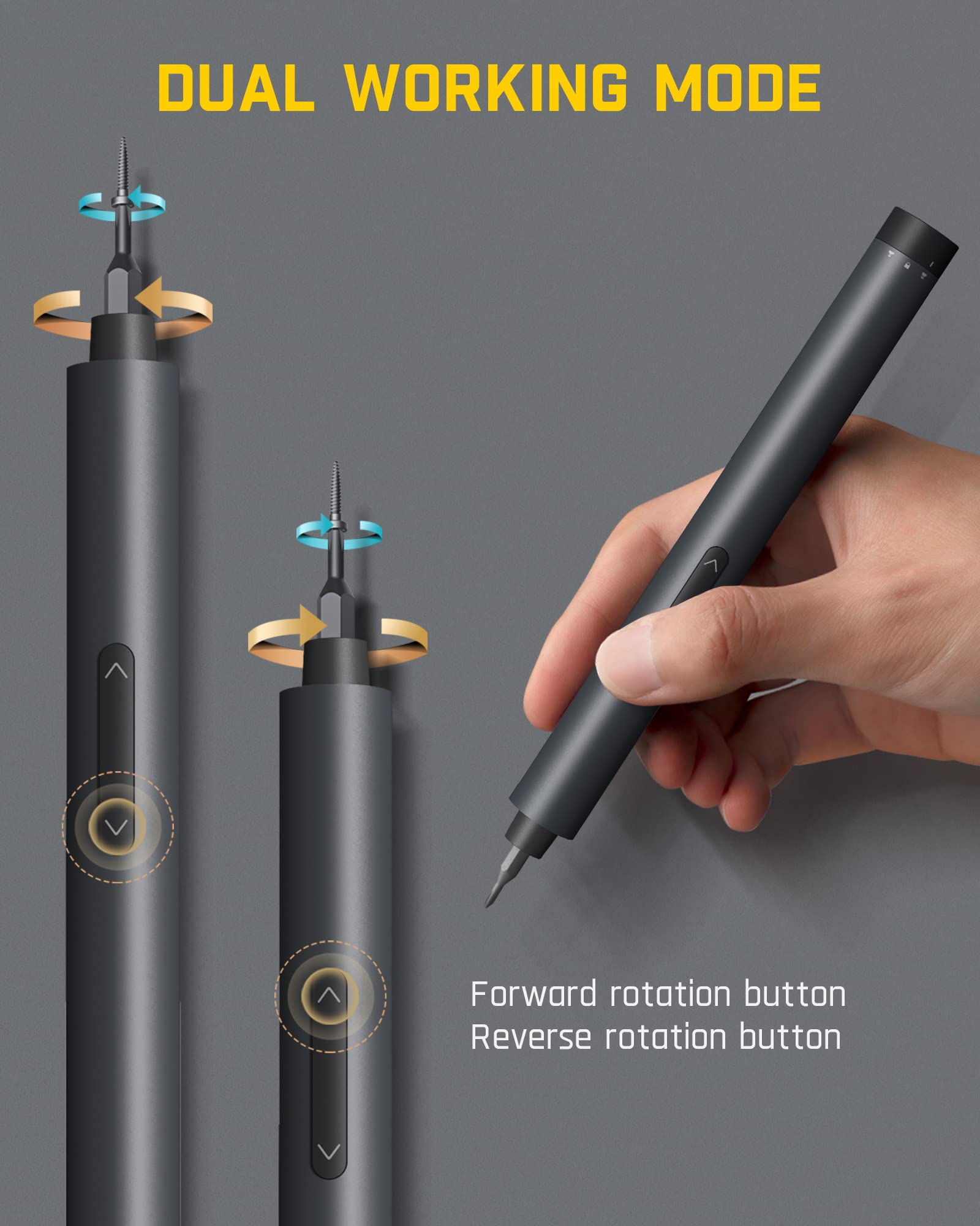 Fanttik E1 Pro Mini Screwdriver aluminum case for durable portability.
