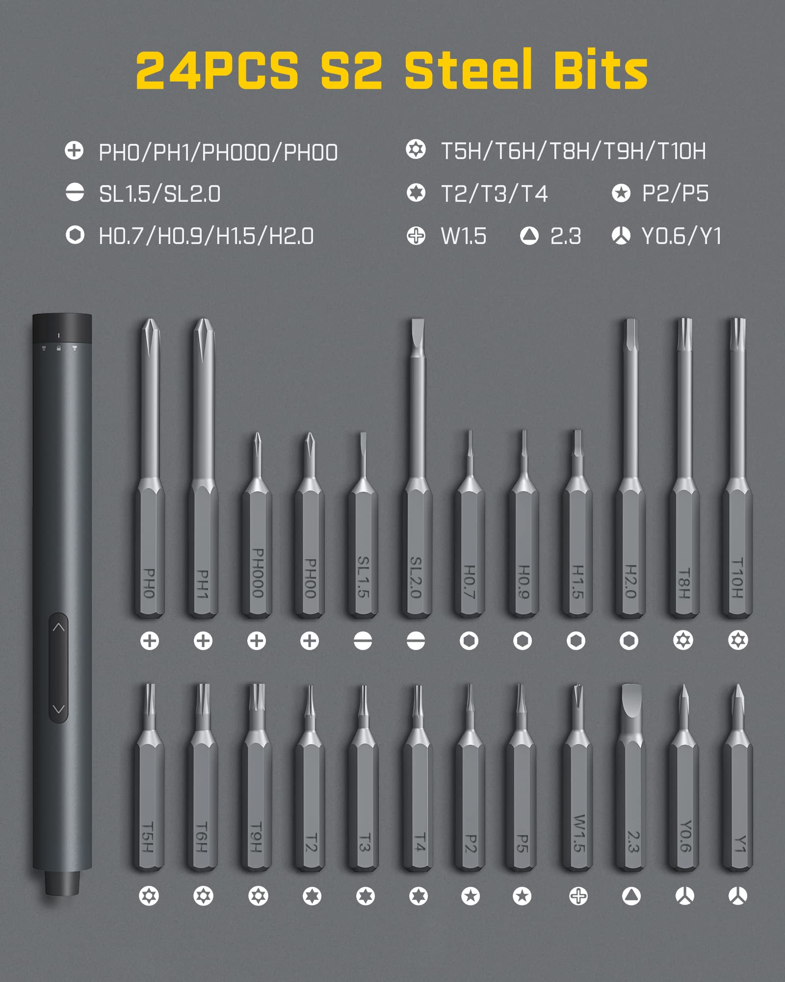 Fanttik E1 Pro Mini Screwdriver ergonomic design reduces hand fatigue.