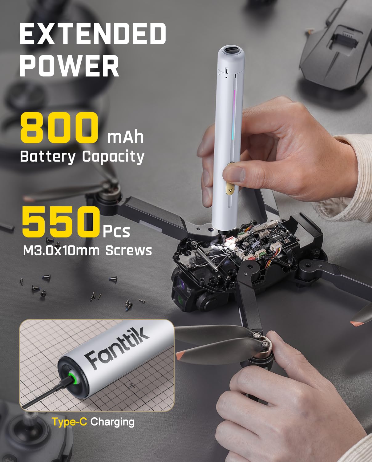 Fanttik E2 Ultra 50-bit set covers electronics repair tasks with precision.