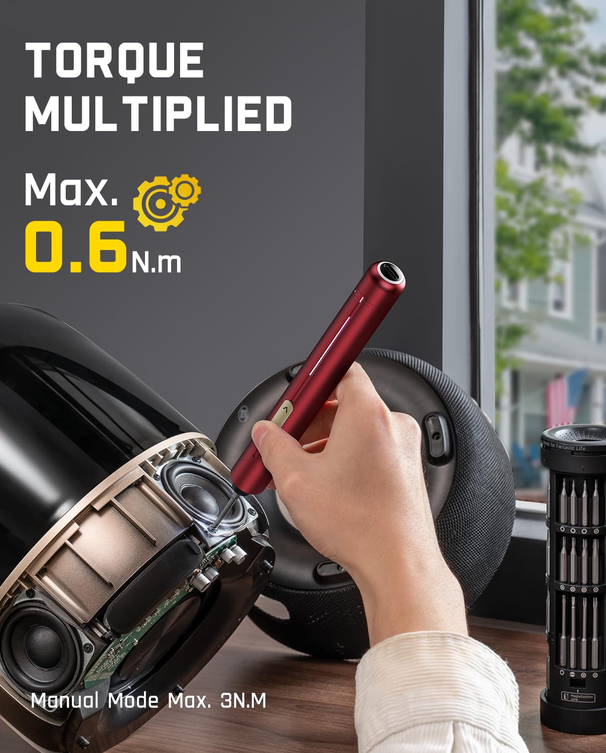 Compact NeoPulse motor delivers consistent 270 RPM for fine work