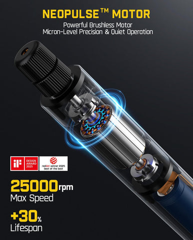 Fanttik F2 Master brushless motor provides quieter operation with strong performance.