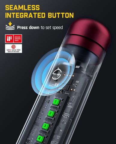 Fanttik F2 Master Mini speed settings display for precise control.