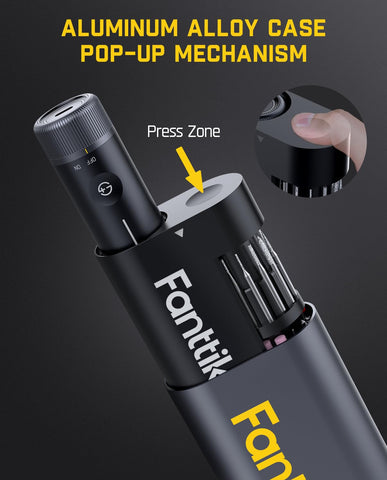 Fanttik F2 Pro front LED light enhances visibility for precise work.