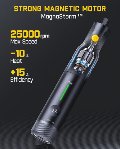 Fanttik F2 Pro Revostor hub showing magnetic accessory organization on the go.