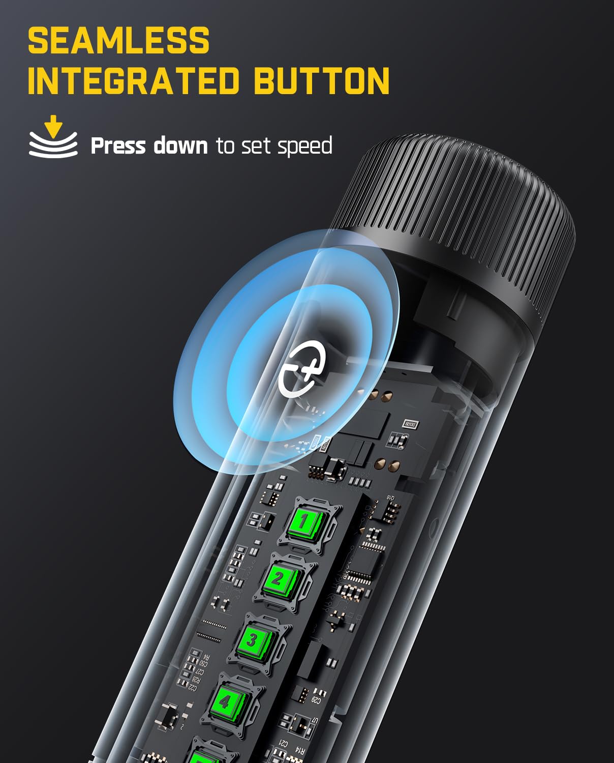 Fanttik F2 Pro five‑speed control enables versatile tasks.