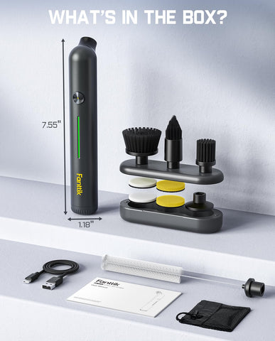 Eight replaceable heads on Fanttik G9 Nano for versatile surfaces