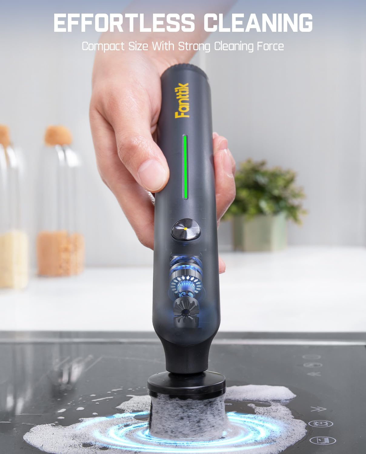 Ergonomic handle design of Fanttik G9 Nano for comfortable grip