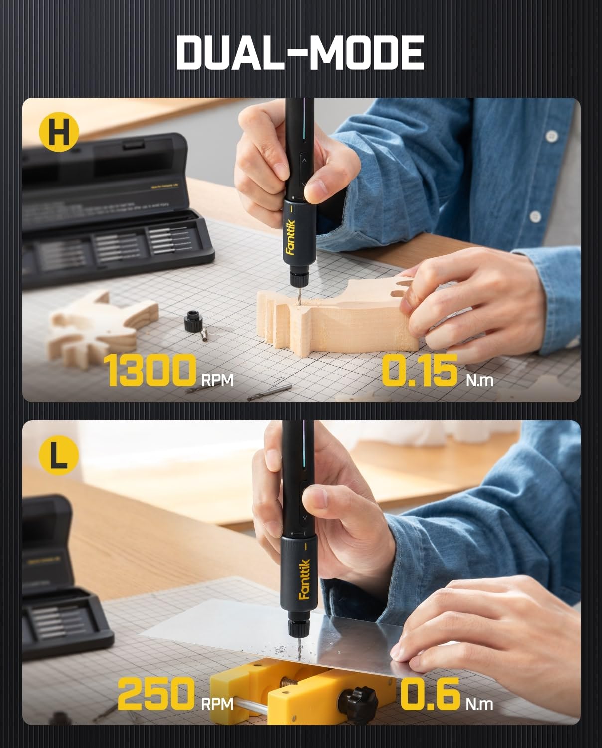 Fanttik K2 Nano drill LED feedback shows real-time status