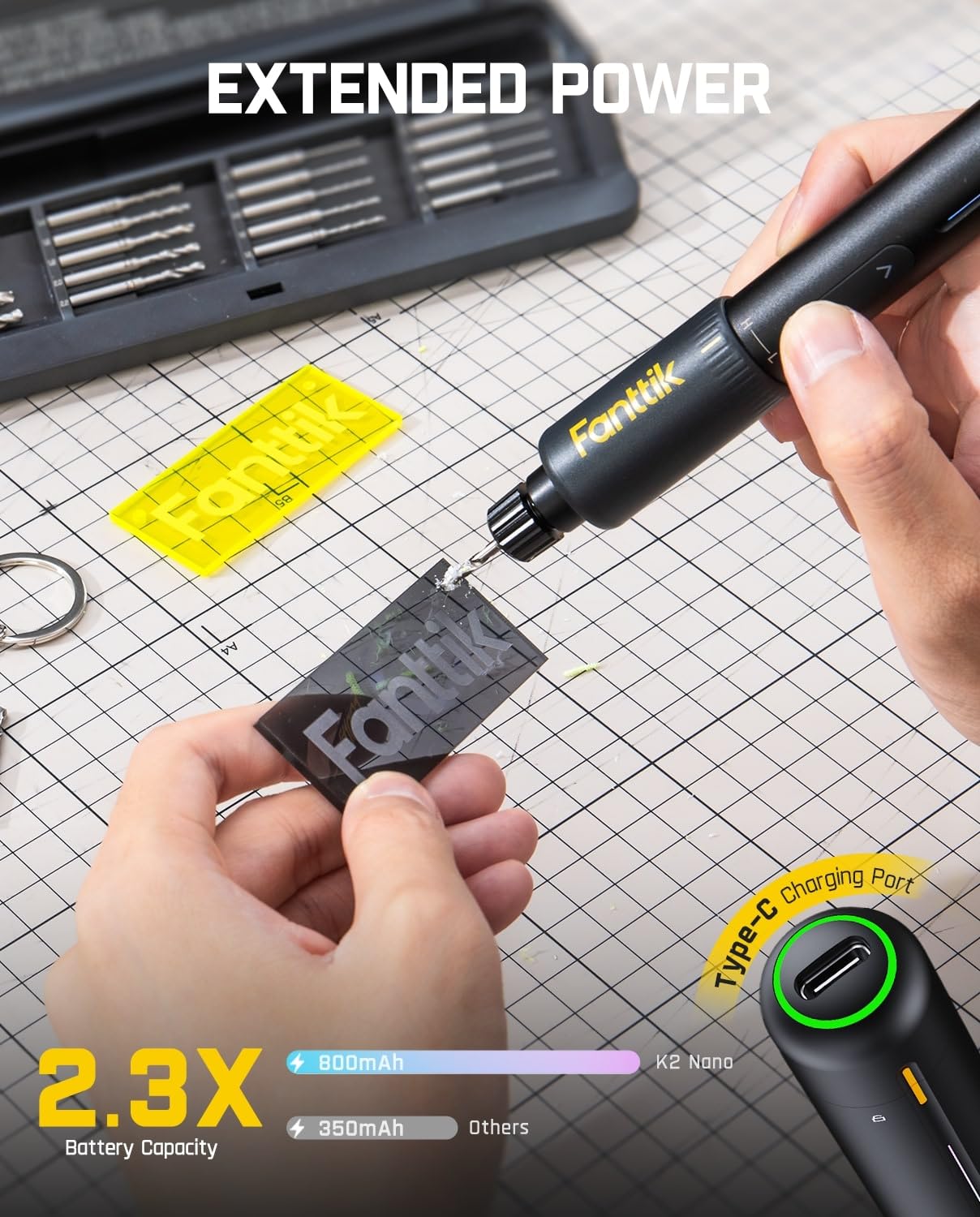 Fanttik K2 Nano drill suitable for resin and jewelry materials