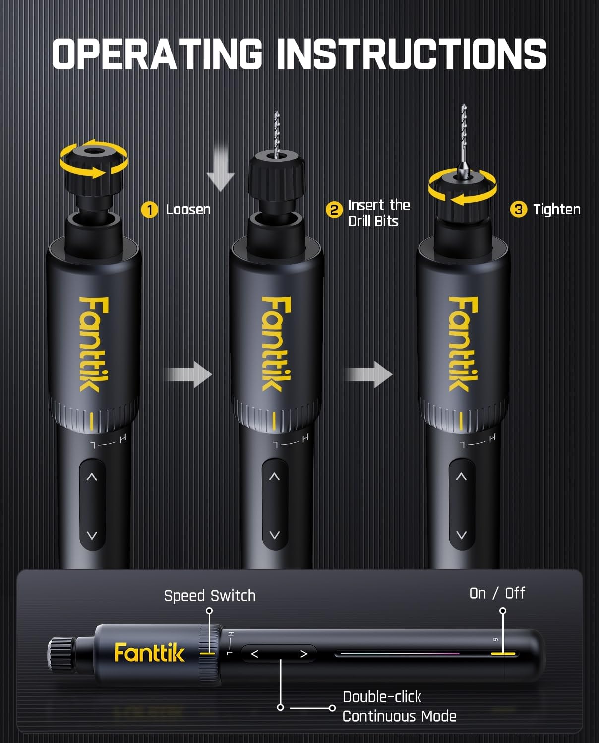 Fanttik K2 Nano drill Type-C port for quick charging