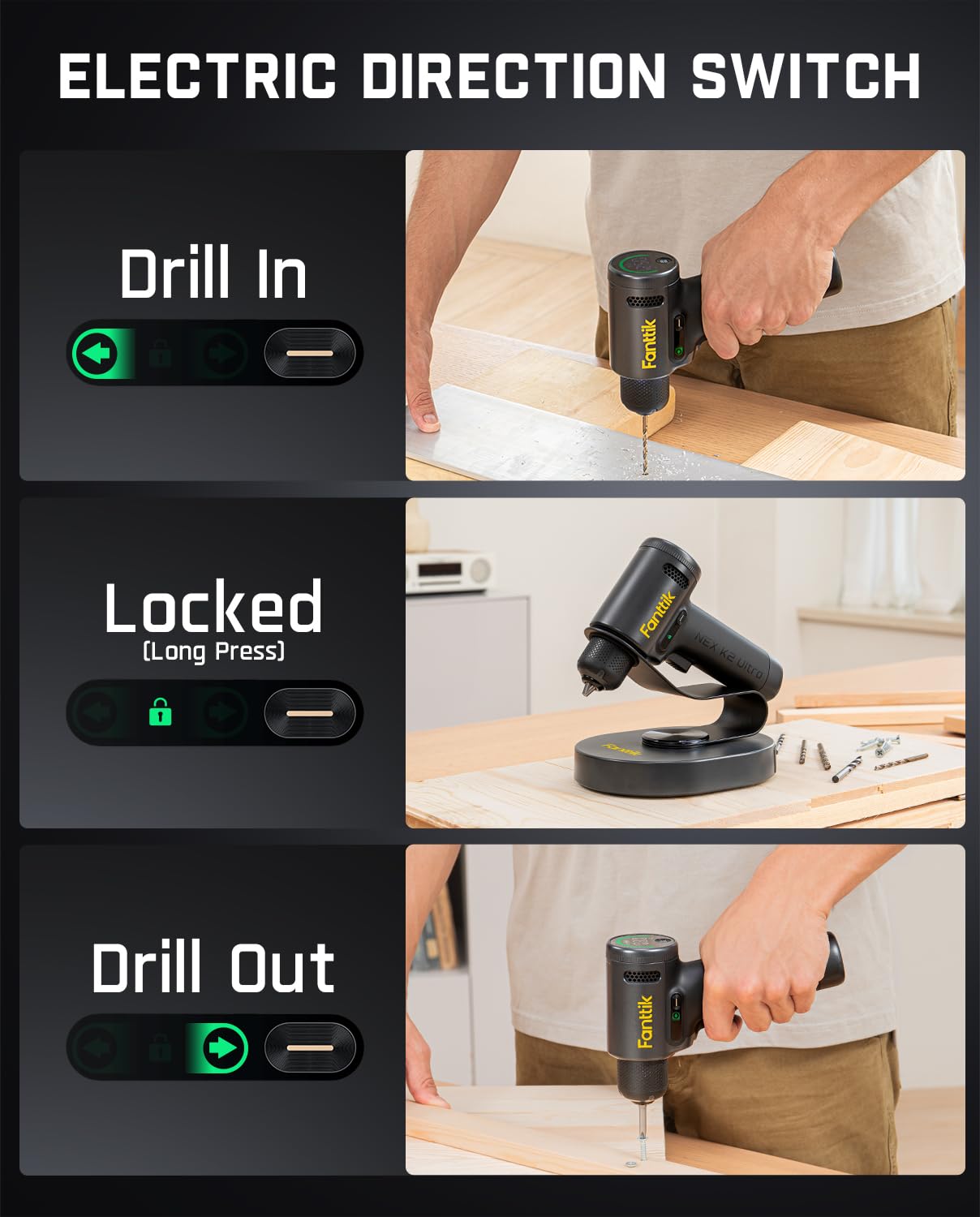 Fanttik K2 Ultra stand with accessories keeps tools organized