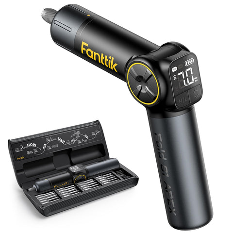 Fanttik S1 APEX pivot handle in action for ergonomic screwdriving on DIY projects.