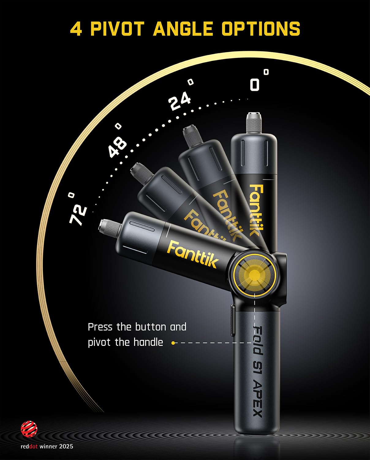 Fanttik S1 APEX torque ring with eight settings for controlled fastening.