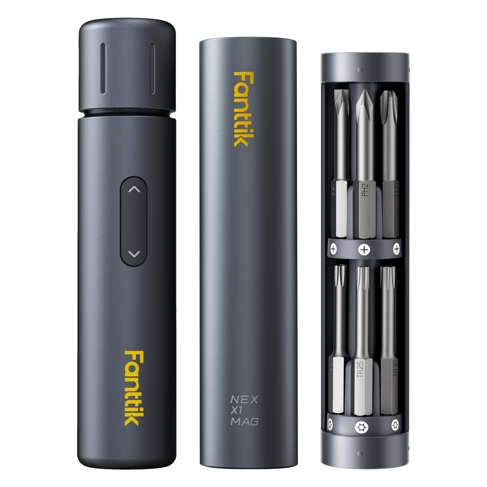 Fanttik S1 Capsule Deluxe front view highlights compact size for easy, precise screw driving.