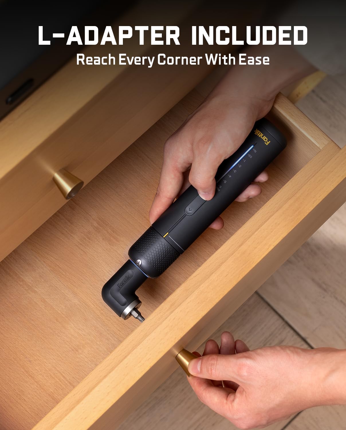 Fanttik S2 Pro 90-degree adapter enables work in tight spaces